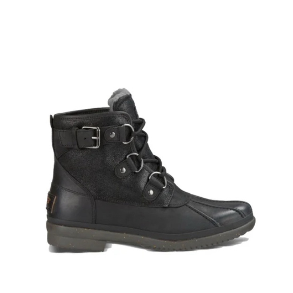 UGG Australia Women’s Cecile Waterproof Duck Black Snow Boots Size 8